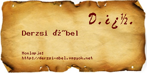 Derzsi Ábel névjegykártya