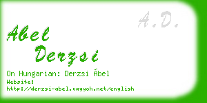 abel derzsi business card